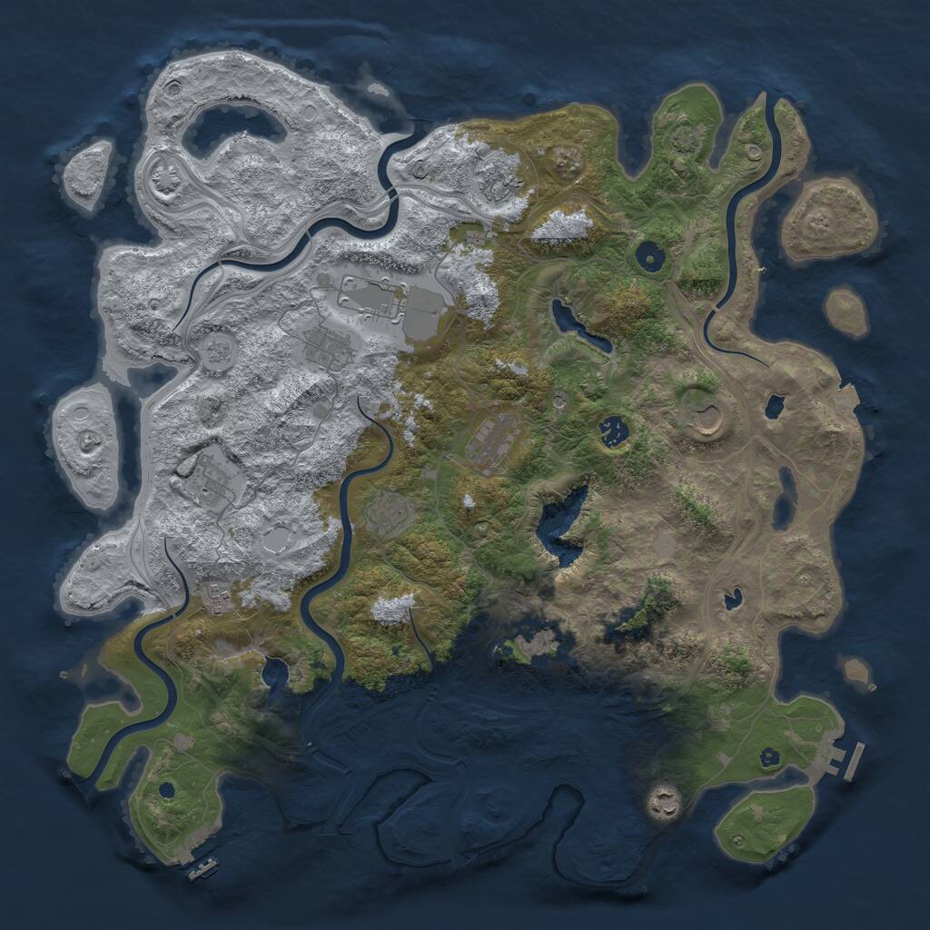 Rust Map: Procedural Map, Size: 4700, Seed: 8, 17 Monuments