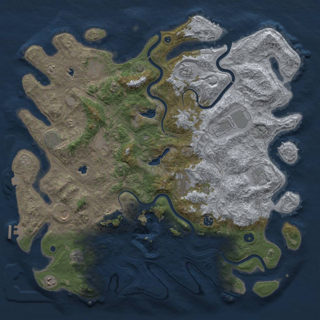 Rust Map: Procedural Map, Size: 4800, Seed: 187, 17 Monuments