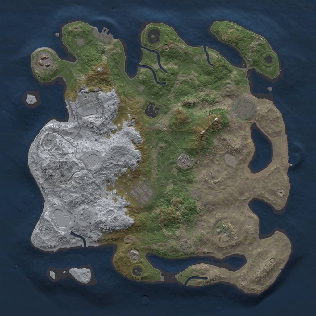 Rust Map: Procedural Map, Size: 3400, Seed: 78675287, 15 Monuments