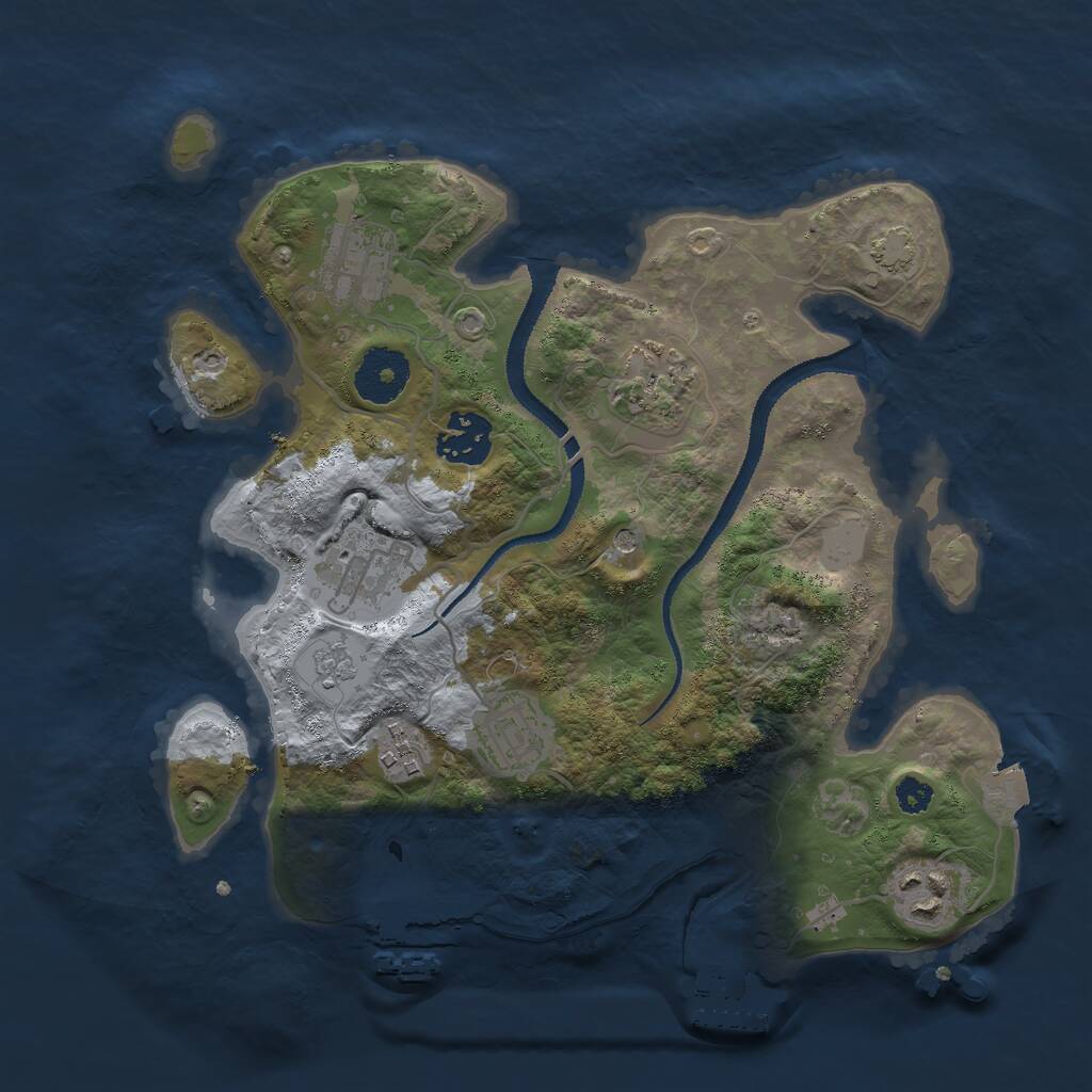 Rust Map: Procedural Map, Size: 3000, Seed: 541279986, 13 Monuments
