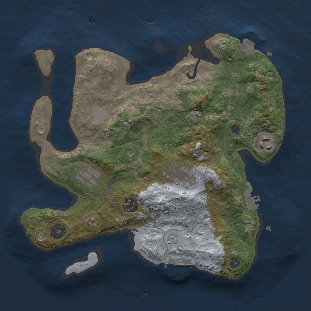 Rust Map: Procedural Map, Size: 3000, Seed: 1181432992, 12 Monuments