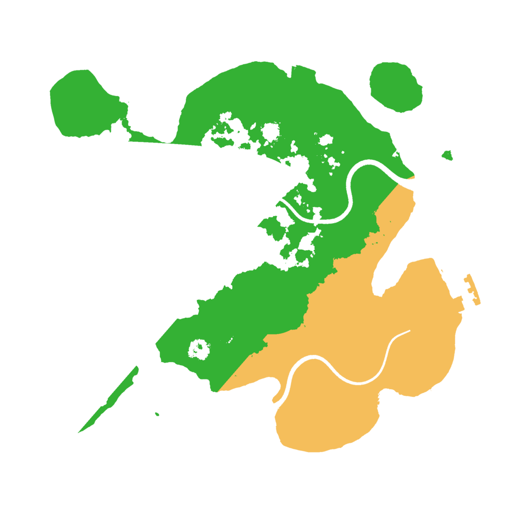Biome Rust Map: Procedural Map, Size: 2500, Seed: 155