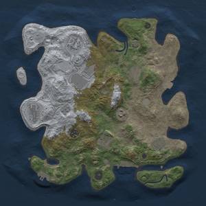 Thumbnail Rust Map: Procedural Map, Size: 3500, Seed: 1349842323, 17 Monuments