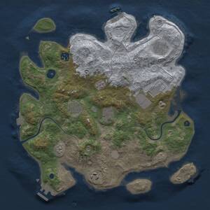 Thumbnail Rust Map: Procedural Map, Size: 3500, Seed: 1832920698, 13 Monuments