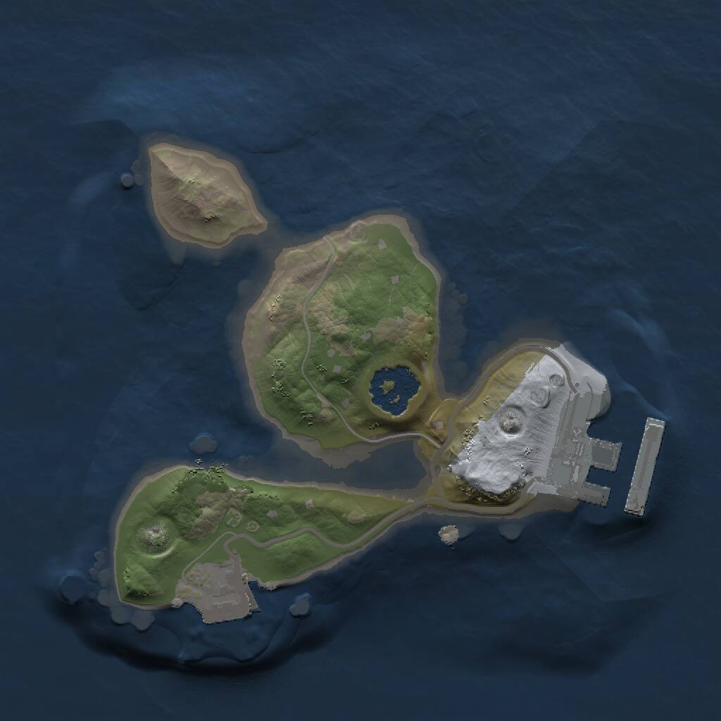 Rust Map: Procedural Map, Size: 1500, Seed: 1083, 2 Monuments