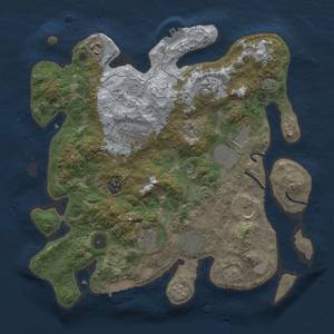 Thumbnail Rust Map: Procedural Map, Size: 3500, Seed: 1093632475, 17 Monuments