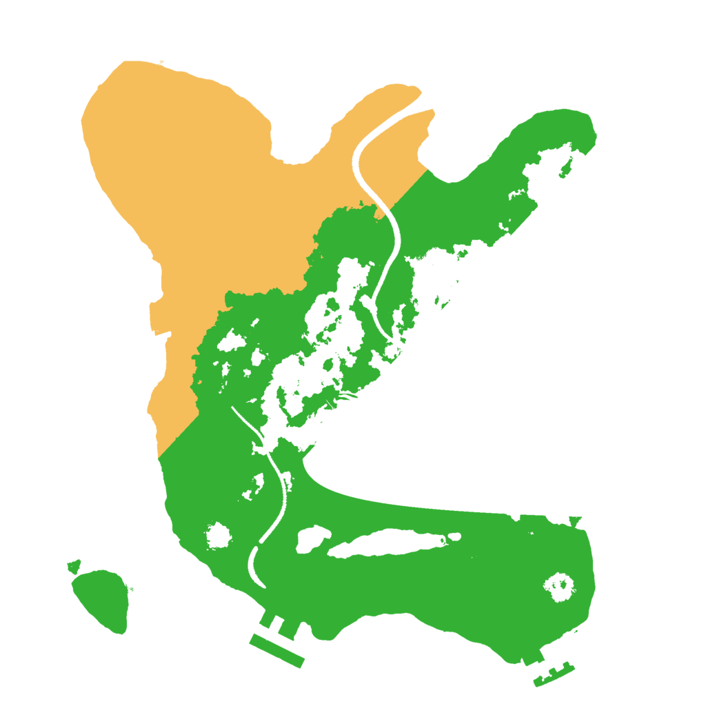 Biome Rust Map: Procedural Map, Size: 2500, Seed: 1358743080