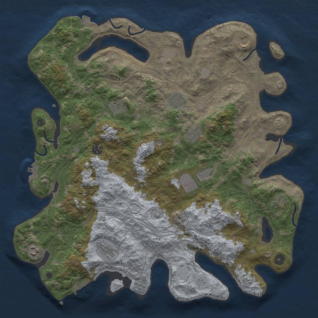 Rust Map: Procedural Map, Size: 4400, Seed: 10395995, 19 Monuments