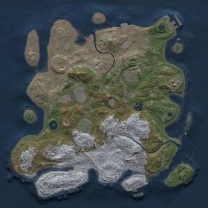 Thumbnail Rust Map: Procedural Map, Size: 3500, Seed: 154068283, 14 Monuments