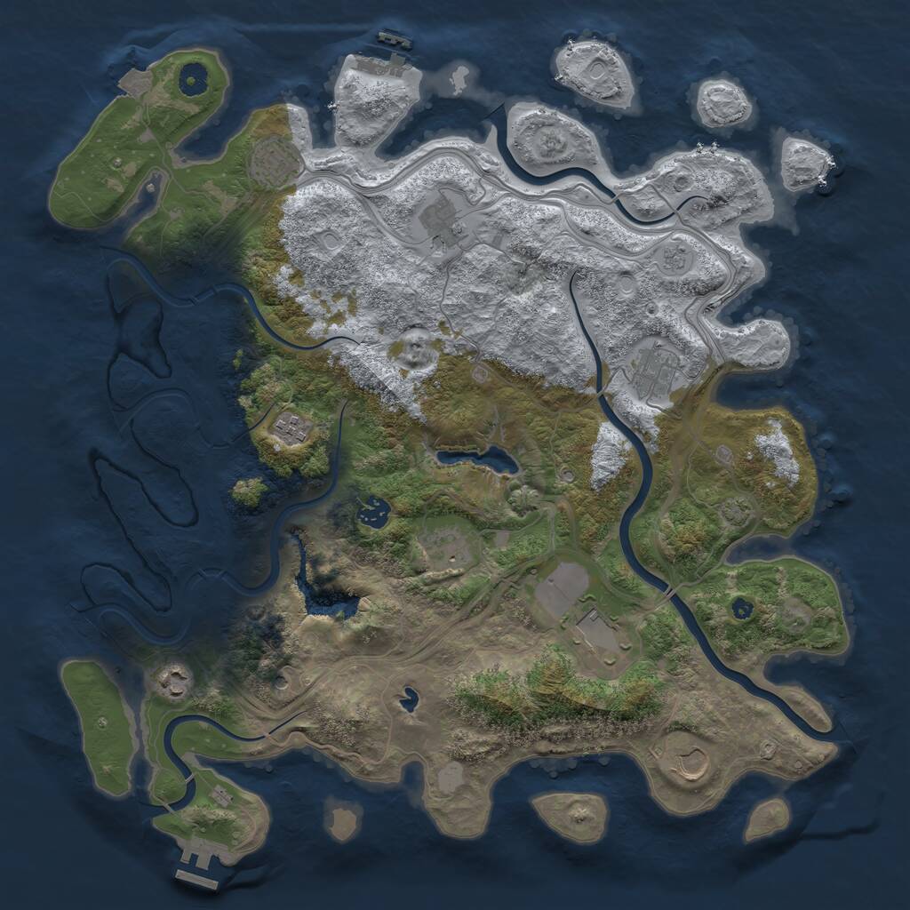 Rust Map: Procedural Map, Size: 4300, Seed: 67595304, 15 Monuments