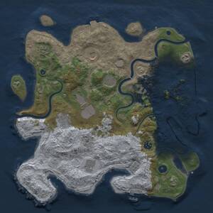 Thumbnail Rust Map: Procedural Map, Size: 3888, Seed: 2147483647, 16 Monuments