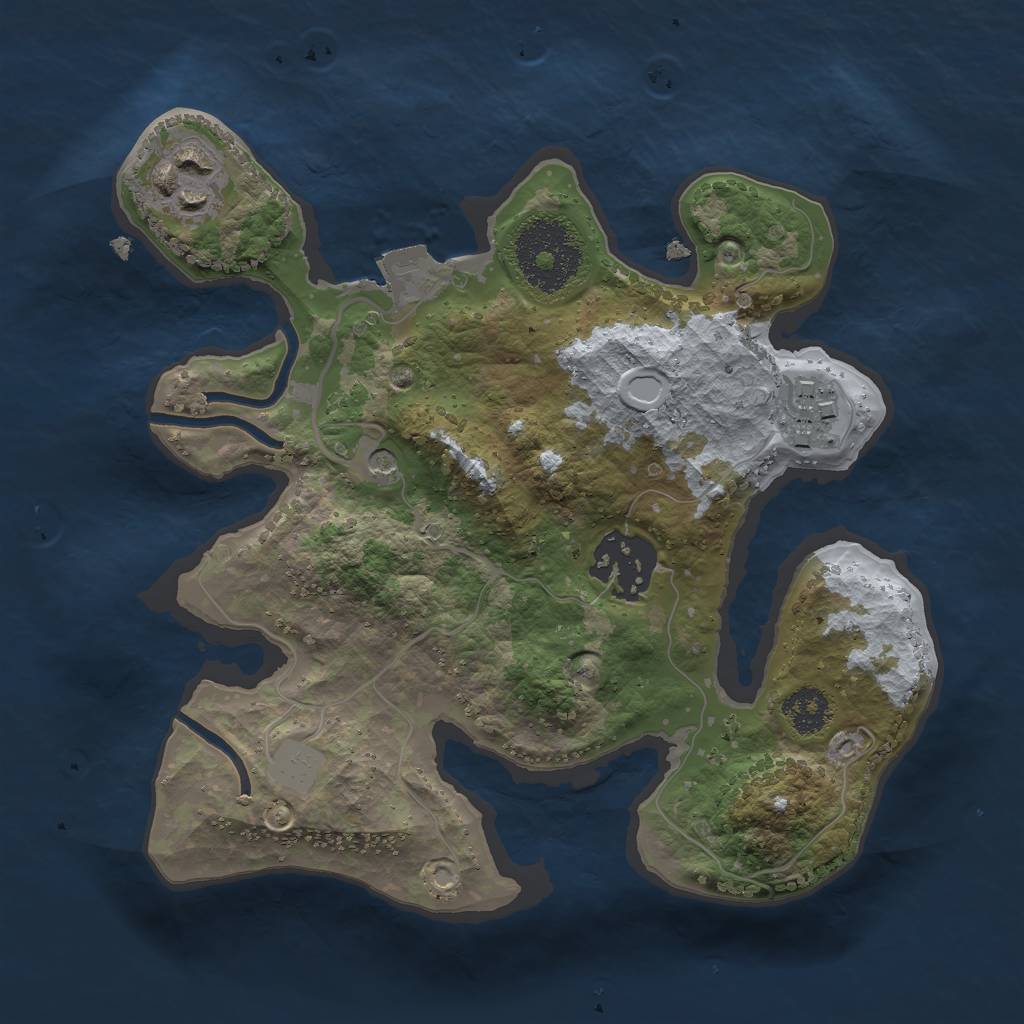 Rust Map: Procedural Map, Size: 2300, Seed: 111241324, 7 Monuments