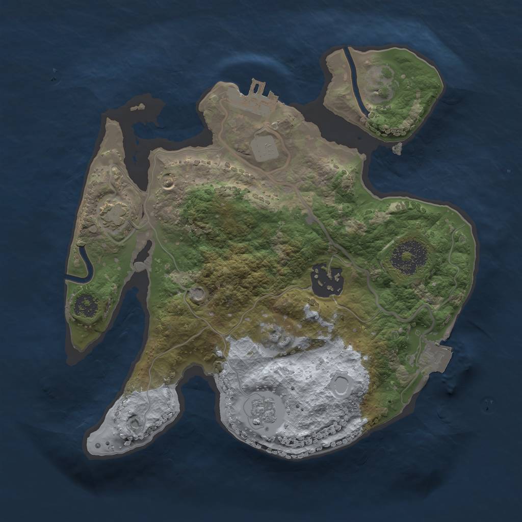 Rust Map: Procedural Map, Size: 2250, Seed: 8730, 7 Monuments
