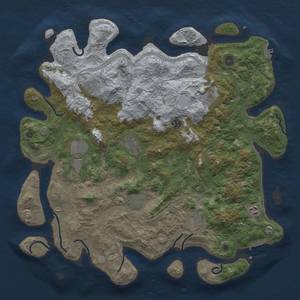 Thumbnail Rust Map: Procedural Map, Size: 4500, Seed: 23442, 17 Monuments