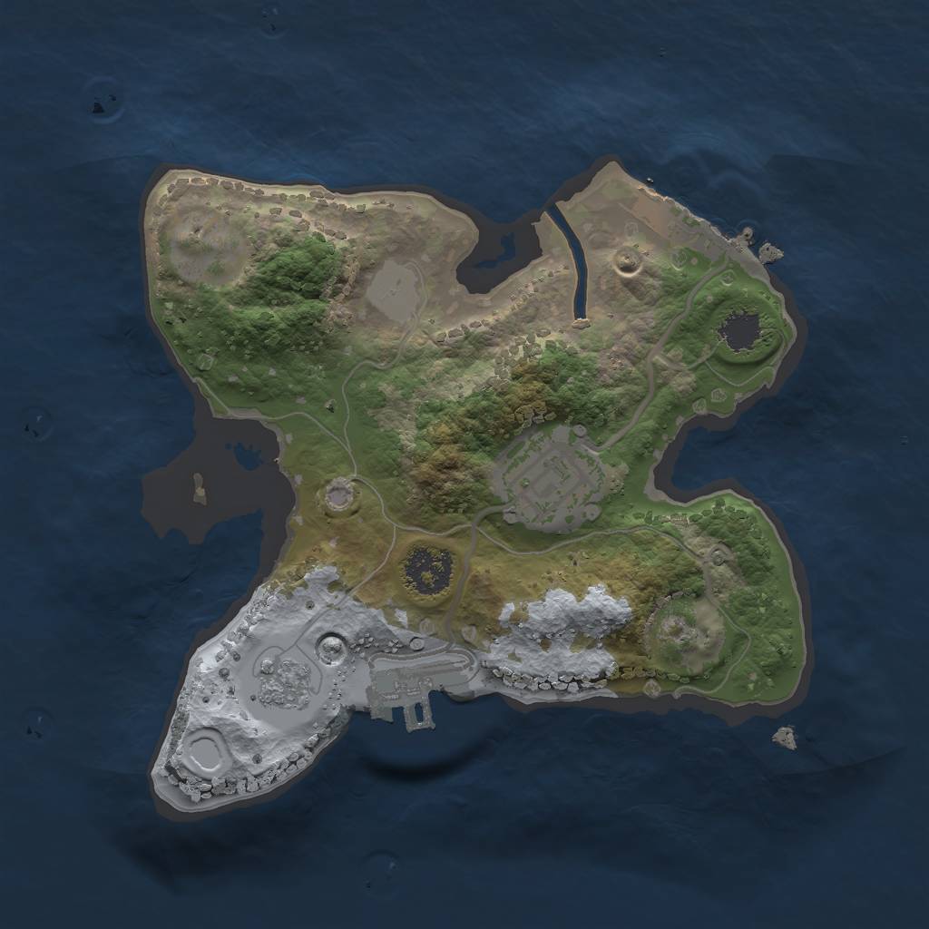 Rust Map: Procedural Map, Size: 2000, Seed: 1086088852, 7 Monuments