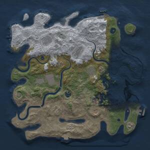 Thumbnail Rust Map: Procedural Map, Size: 3800, Seed: 59732945, 15 Monuments