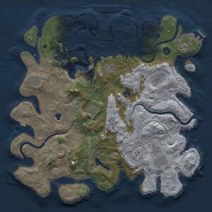 Thumbnail Rust Map: Procedural Map, Size: 4250, Seed: 1118751211, 16 Monuments