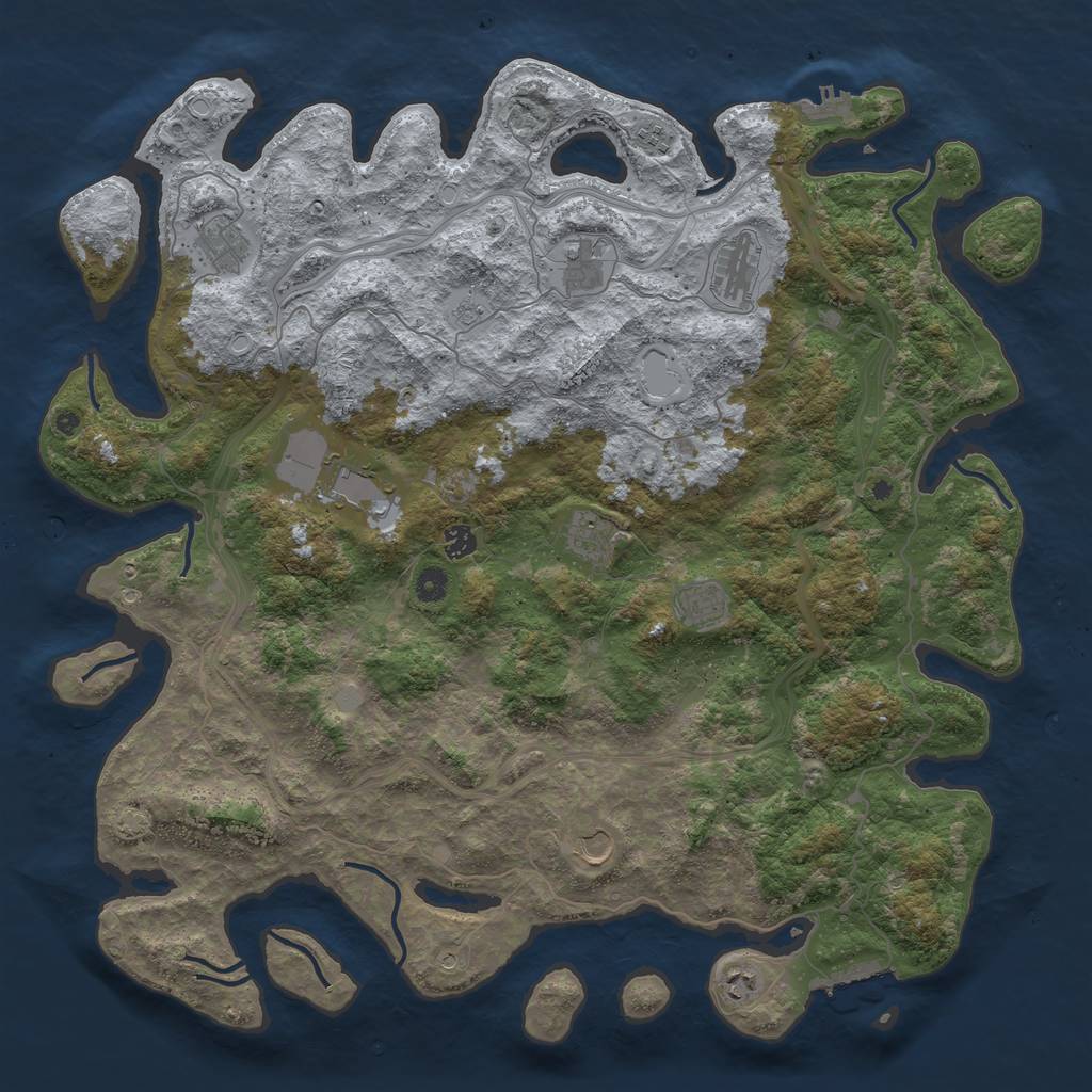 Rust Map: Procedural Map, Size: 4797, Seed: 414204190, 18 Monuments