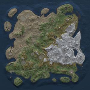 Thumbnail Rust Map: Procedural Map, Size: 4500, Seed: 865414397, 19 Monuments