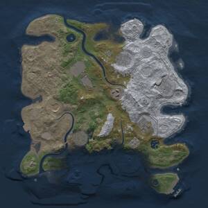 Thumbnail Rust Map: Procedural Map, Size: 3500, Seed: 1816858791, 15 Monuments