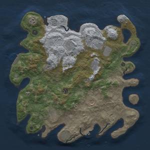 Thumbnail Rust Map: Procedural Map, Size: 4000, Seed: 88961, 17 Monuments