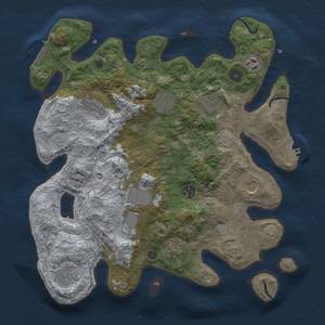 Thumbnail Rust Map: Procedural Map, Size: 3600, Seed: 57971622, 18 Monuments