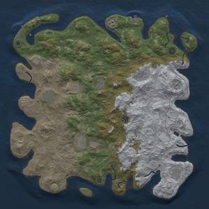 Thumbnail Rust Map: Procedural Map, Size: 4500, Seed: 782992978, 18 Monuments