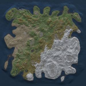 Thumbnail Rust Map: Procedural Map, Size: 4500, Seed: 45466342, 18 Monuments