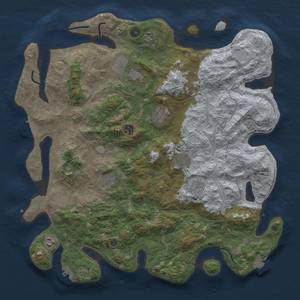 Thumbnail Rust Map: Procedural Map, Size: 4500, Seed: 1510964784, 18 Monuments