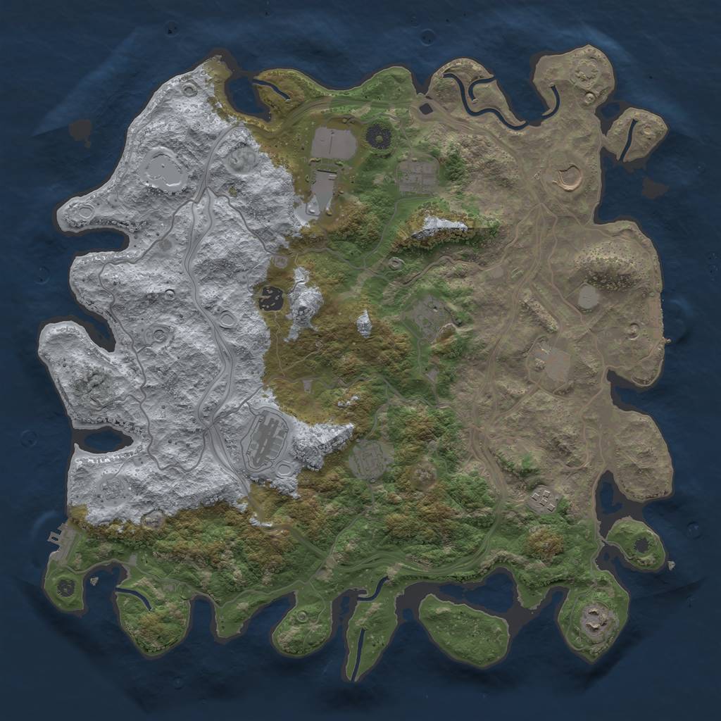 Rust Map: Procedural Map, Size: 4250, Seed: 39715922, 18 Monuments