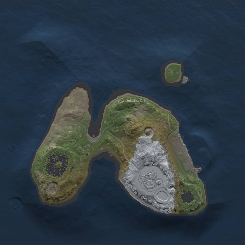 Rust Map: Procedural Map, Size: 1600, Seed: 990148, 5 Monuments