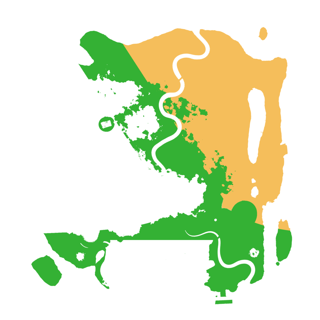 Biome Rust Map: Procedural Map, Size: 3500, Seed: 668877