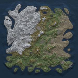 Thumbnail Rust Map: Procedural Map, Size: 4500, Seed: 684628476, 18 Monuments