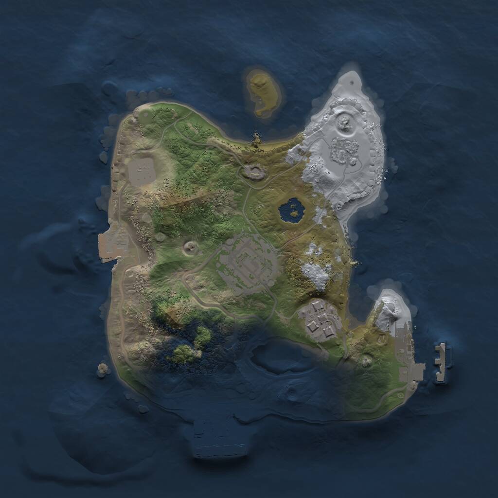 Rust Map: Procedural Map, Size: 2000, Seed: 993360070, 6 Monuments