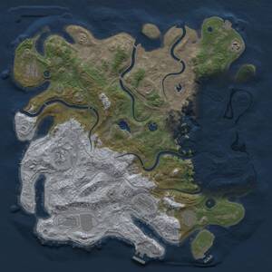 Thumbnail Rust Map: Procedural Map, Size: 4250, Seed: 2021703958, 15 Monuments