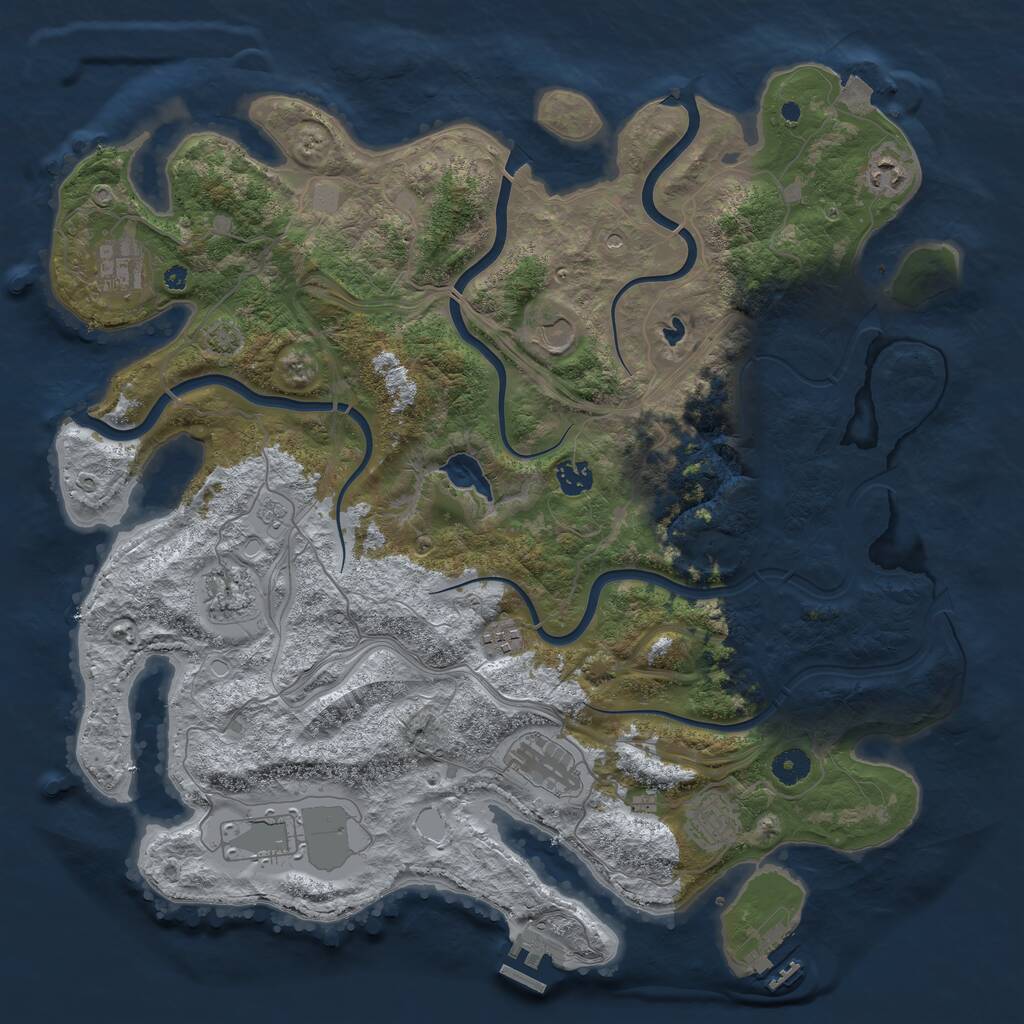 Rust Map: Procedural Map, Size: 4250, Seed: 2021703958, 15 Monuments