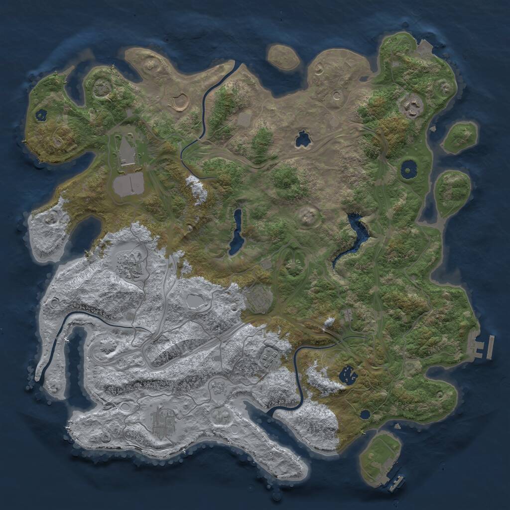 Rust Map: Procedural Map, Size: 4250, Seed: 2021703958, 14 Monuments