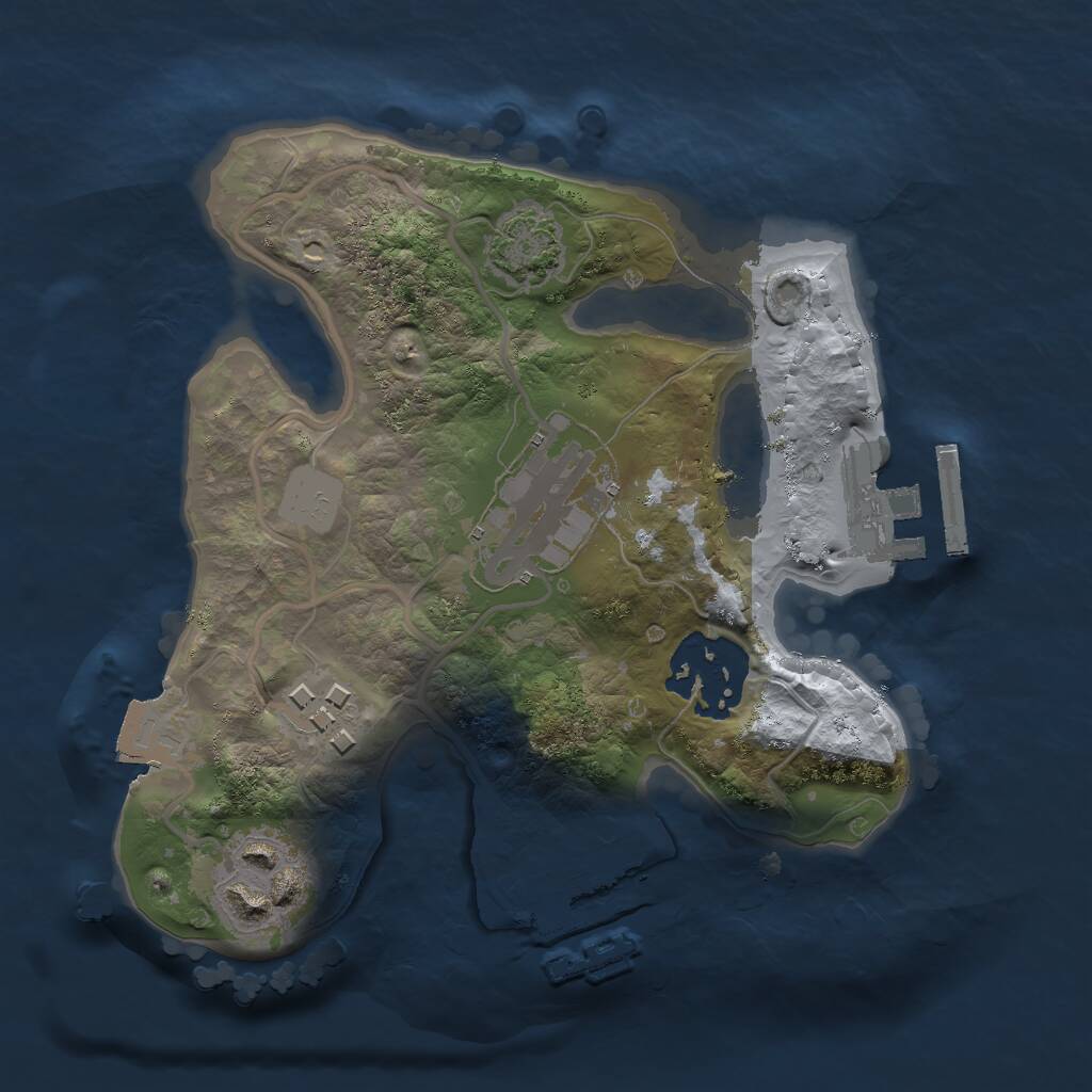 Rust Map: Procedural Map, Size: 2000, Seed: 230605, 8 Monuments