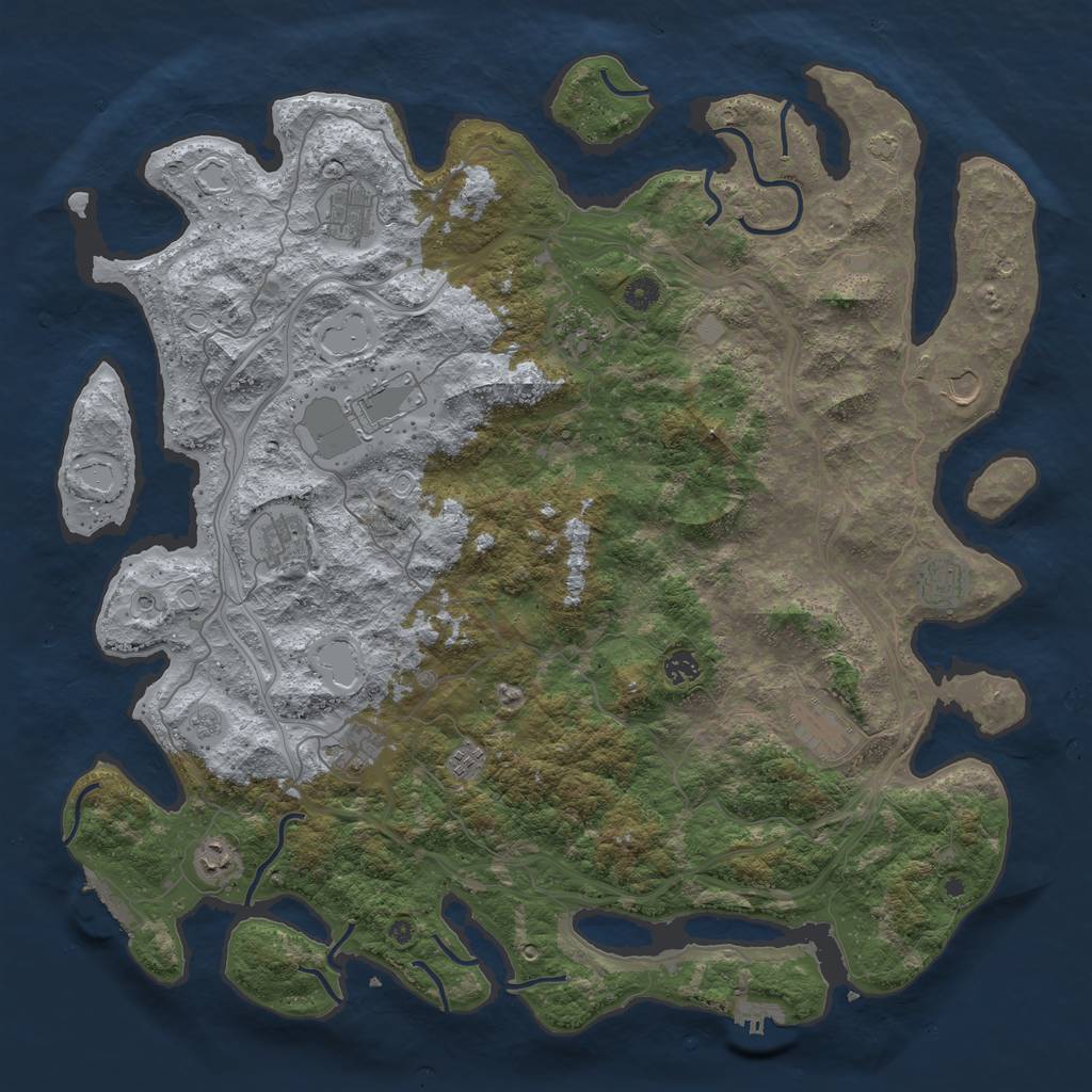Rust Map: Procedural Map, Size: 4800, Seed: 5556925, 19 Monuments