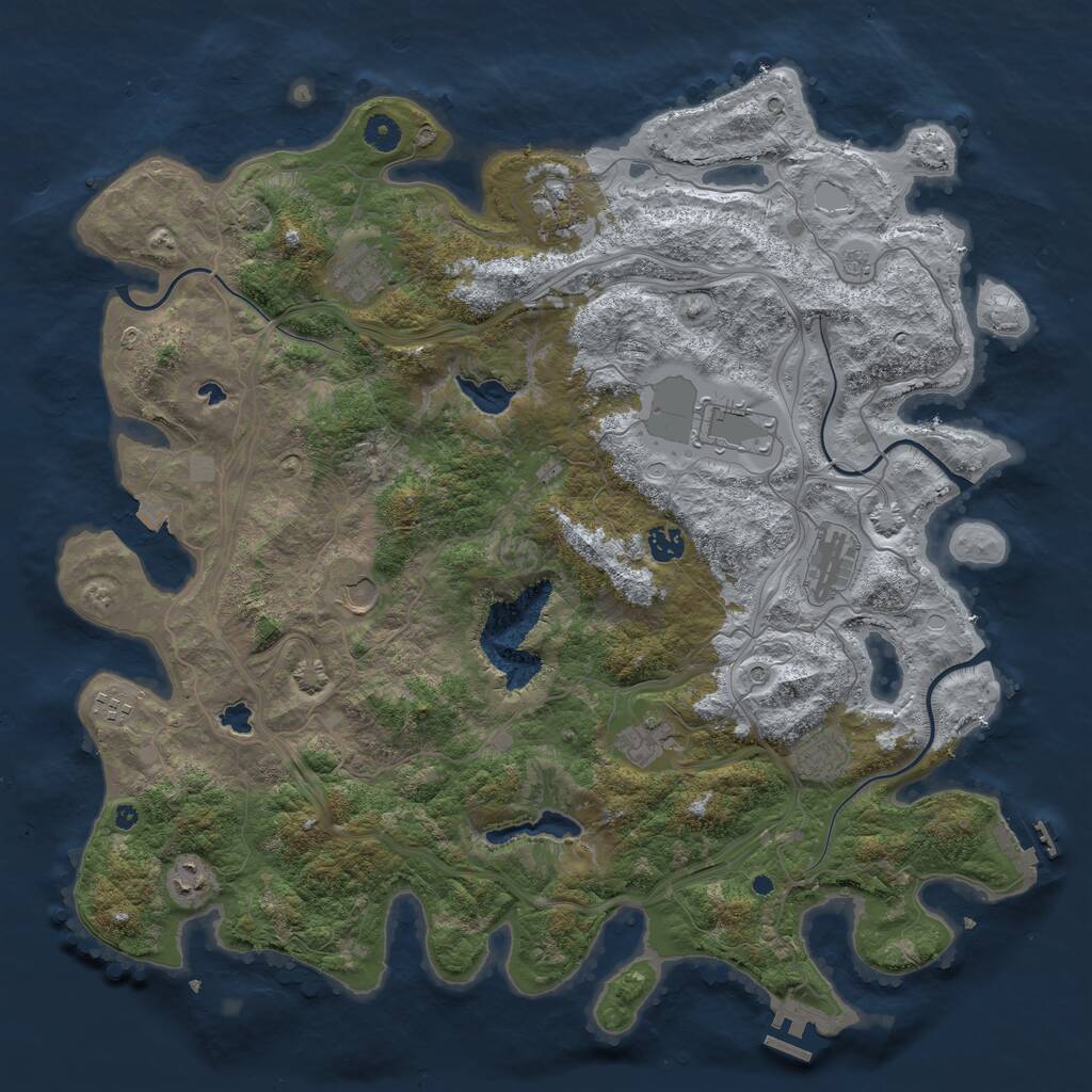 Rust Map: Procedural Map, Size: 4500, Seed: 2023060123, 16 Monuments