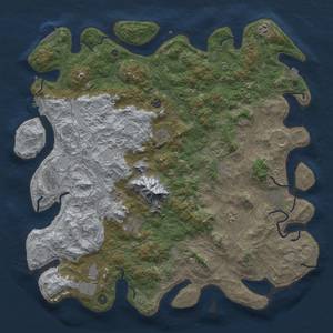 Thumbnail Rust Map: Procedural Map, Size: 5000, Seed: 709199, 19 Monuments