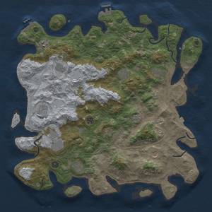 Thumbnail Rust Map: Procedural Map, Size: 4500, Seed: 393221, 19 Monuments