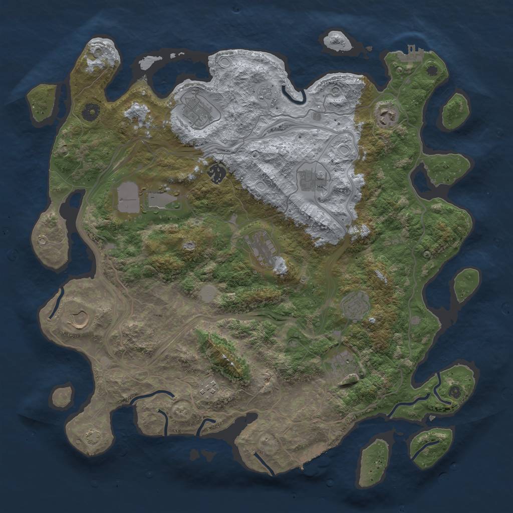 Rust Map: Procedural Map, Size: 4250, Seed: 4472, 18 Monuments