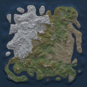 Thumbnail Rust Map: Procedural Map, Size: 4500, Seed: 6454258, 18 Monuments