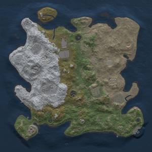 Thumbnail Rust Map: Procedural Map, Size: 3750, Seed: 1107749236, 18 Monuments