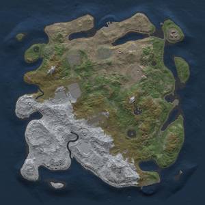 Thumbnail Rust Map: Procedural Map, Size: 3500, Seed: 1258169984, 15 Monuments