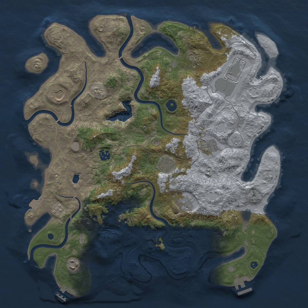 Rust Map: Procedural Map, Size: 4200, Seed: 78425, 15 Monuments