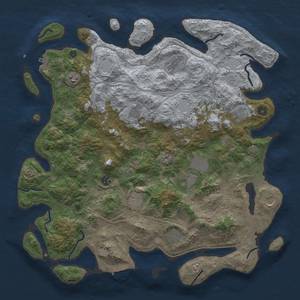 Thumbnail Rust Map: Procedural Map, Size: 4500, Seed: 630420898, 19 Monuments