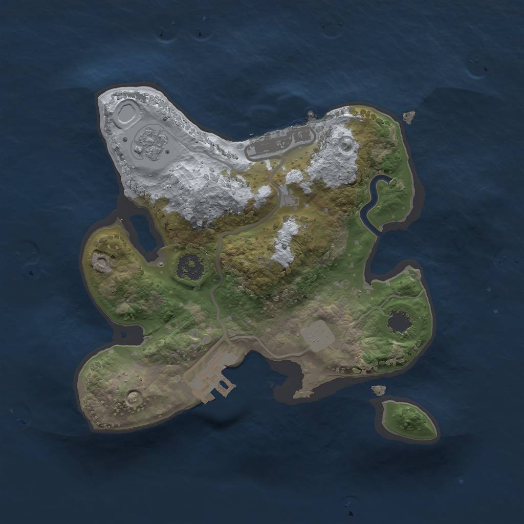 Rust Map: Procedural Map, Size: 2000, Seed: 888, 6 Monuments