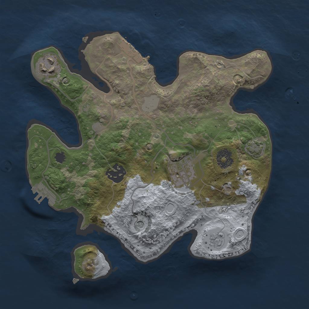Rust Map: Procedural Map, Size: 2500, Seed: 1607851038, 11 Monuments